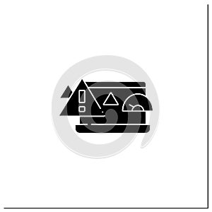 Computer loading glyph icon