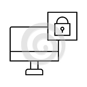 Computer lock icon which can easily modify or edit