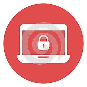 Computer, lock Isolated Vector icon which can easily modify or edit