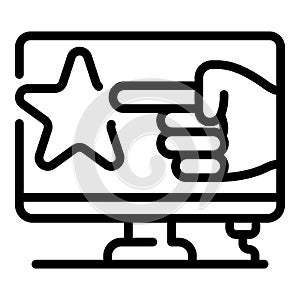 Computer loyalty program icon, outline style