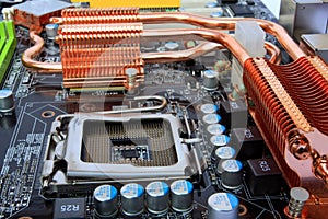 Computer mainboard detail - processor socket