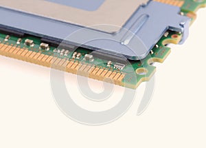 Computer memory modules on the white background