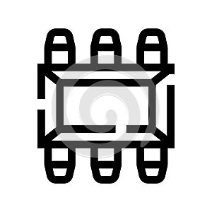 Computer microchip component icon representing electronic hardware technology