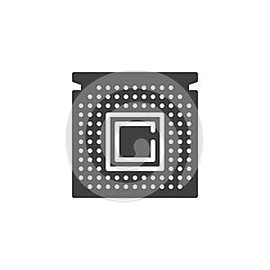 Computer microprocessor vector icon