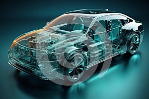 Computer mockup of a car