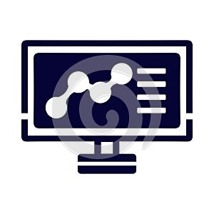 Computer, monitor, Analytics, grow, business grow, chart, pie chart, Analytics computer monitor icon