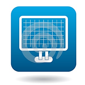 Computer monitor with architecture program icon