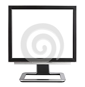 Computer Monitor with blank white screen