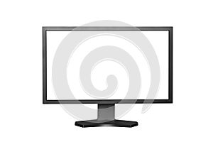 Computer Monitor with blank white screen