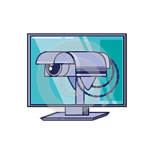 Computer monitor with cctv camera