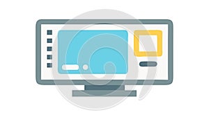 Computer Monitor with Dashboard UI, Analytics Display Vector Design Generative AI