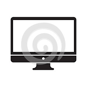 Computer monitor decktop creative vector illustration.Computer display black icon. photo