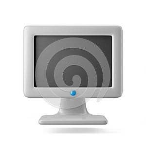 computer monitor display view symbol 3d icon rendering color isolated