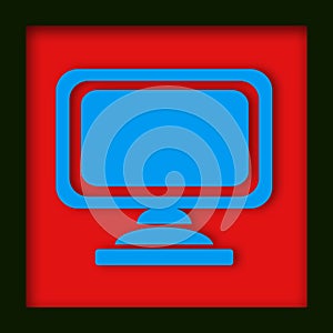 Computer monitor icon