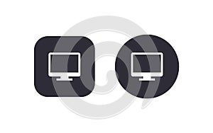 Computer monitor icon button vector illustration scalable vector design