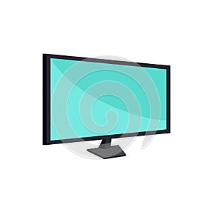 Computer monitor icon, cartoon style