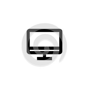 Computer monitor icon. Display screen sign