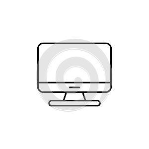 Computer monitor icon. Flat PC symbol. Vector illustration, EPS10