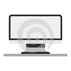 computer or monitor icon. vector photo