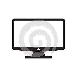 Computer monitor icon. Vector desktop computer icon
