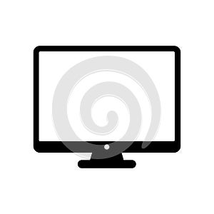 Computer monitor icon. Vector desktop computer icon, TV vector icon.