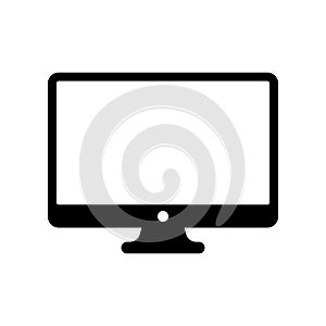 Computer monitor icon. Vector desktop computer icon, TV vector icon.