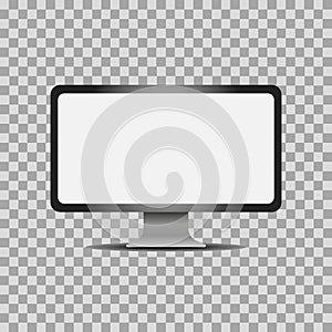 Computer monitor illustration - empty screen for business
