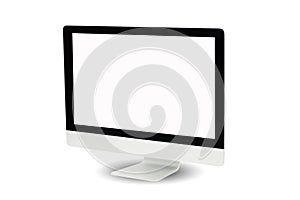 Computer monitor isolated on white background