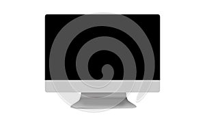 Computer Monitor, like mac with blank screen. Film, graphic. vector illustration