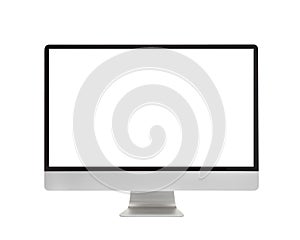 Computadora para supervisar cómo banda elástica vacío pantalla 