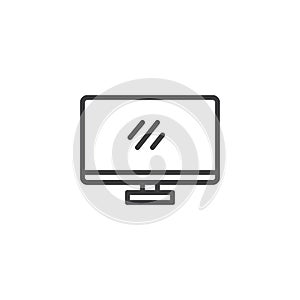 Computer monitor line icon