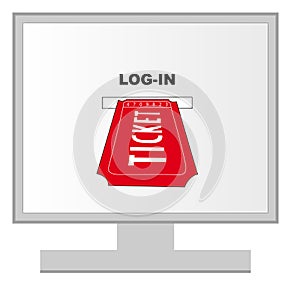 Computer monitor with login