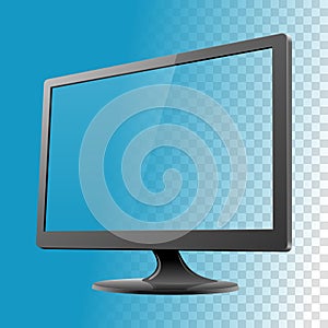 Computer monitor mockup vector illustration