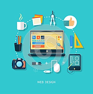 Computer monitor with program for design