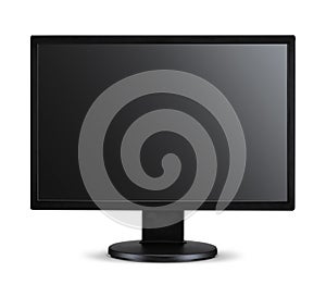 computer monitor, screen isolated on white