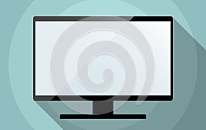 Computer monitor or TV with blank screen