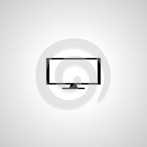 Computer monitor TV isolated icon. Computer monitor TV isolated vector icon. Computer monitor TV isolated vector icon