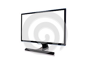 Computer monitor or TV set isolated on white .