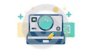 Computer Monitor Webcam Digital Communication, vector design Generative AI