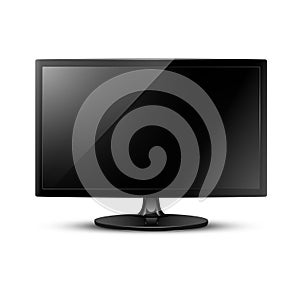 Computer monitor on white,