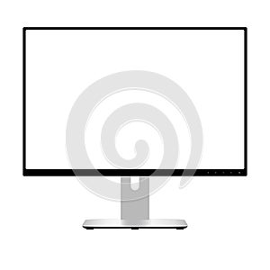 Computer Monitor. Wide Screen Lcd Display. Vector