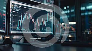 The financial trading screens.AI generated image photo