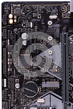 Computer mother board close-up
