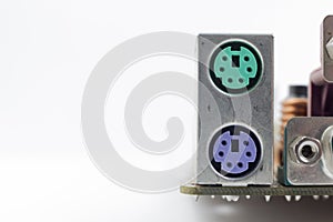 Computer motherboard board connectors