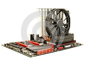 Computer motherboard with cooler