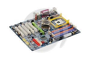 Computer motherboard rear panel isolated