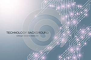 Computer motherboard vector background with circuit board electronic elements. Electronic texture for computer