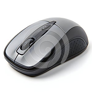 Computer mouse with black bottom isolated on white background