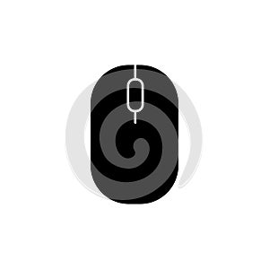 Computer mouse black glyph icon
