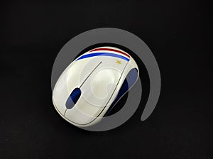 Computer mouse on black - stock photo